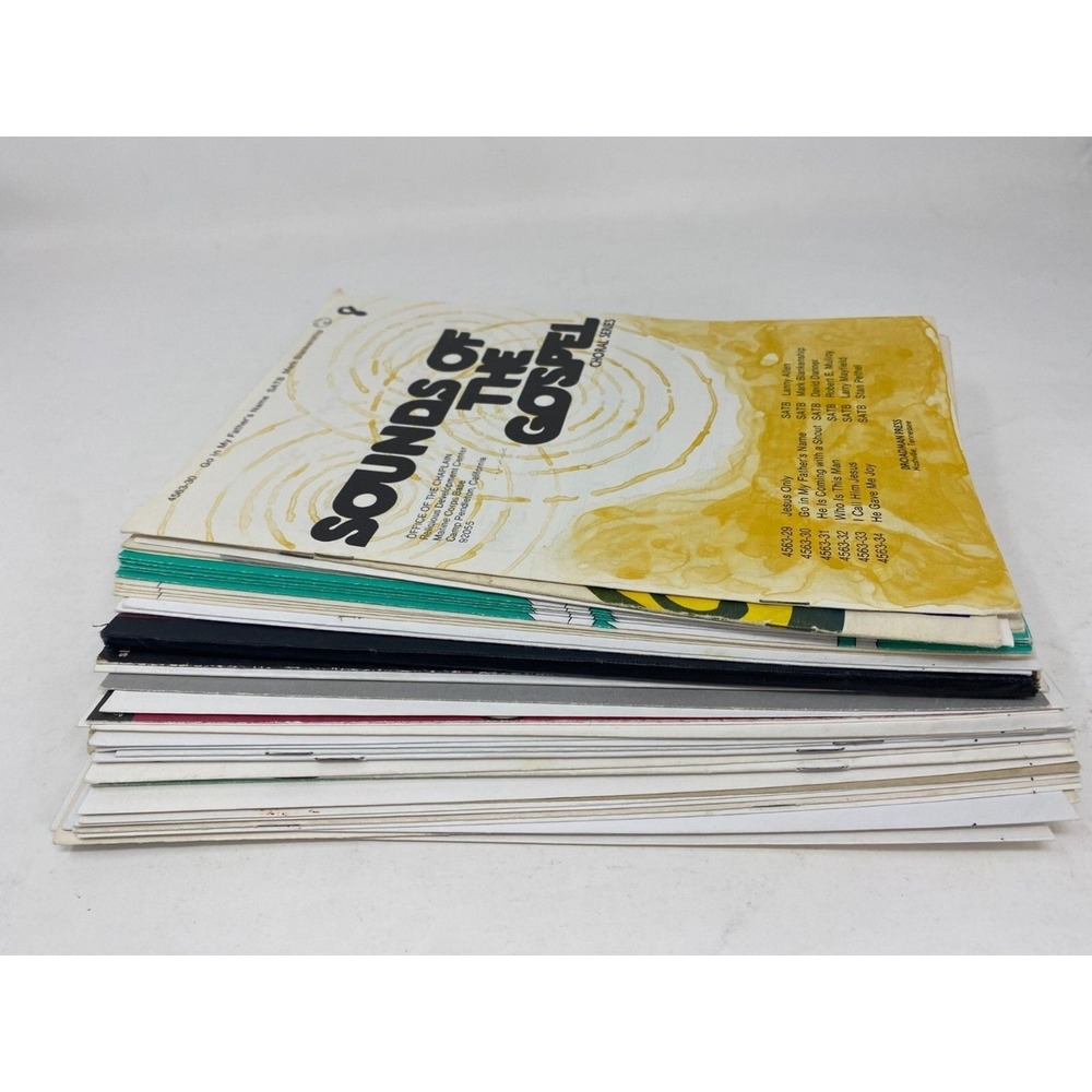 Lot of 45 Vintage Choral Choir Church and School Variety Sheet Music S.A.T.B.